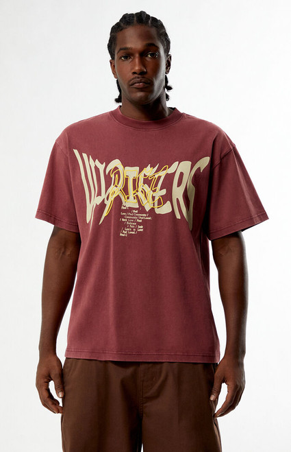 UPRISERS Men's Burgundy Warped Dream T-Shirt - 0097603670024