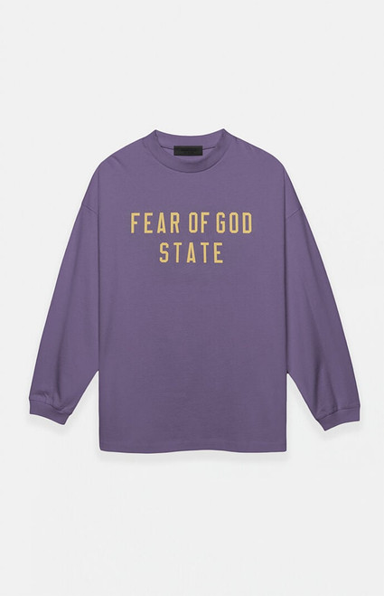 Fear of God ESSENTIALS Men's Lavender Heavy Long Sleeve T-Shirt - 0125468680050192