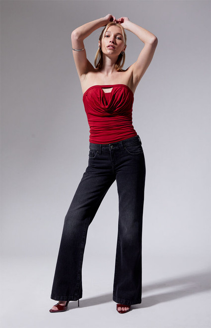 Third Charm Women's Lucy Cowl Cutout Tube Top - 0723471630011