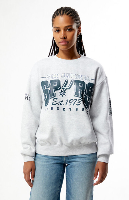 QORE Women's San Antonio Spurs Crew Neck Sweatshirt - 0751611750009