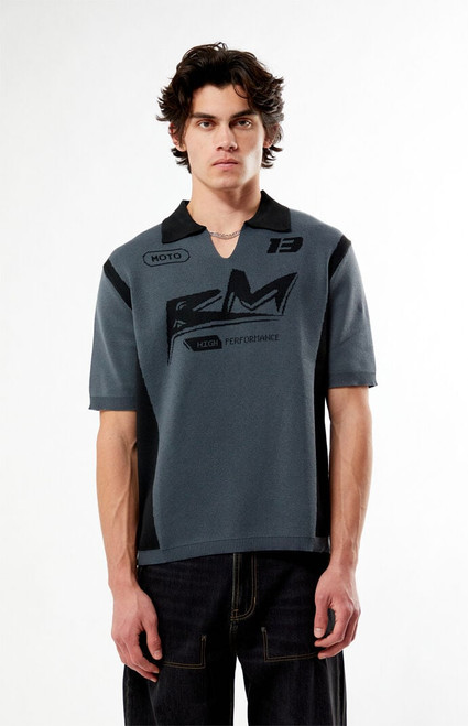 Pacsun Men's Moto Polo Sweater Shirt - 0180610730007