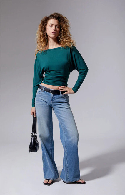 Third Charm Women's Ember Off-The-Shoulder Long Sleeve Top - 0716604230018