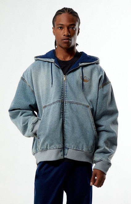 adidas Men's Denim Hooded Jacket - 0201000250008