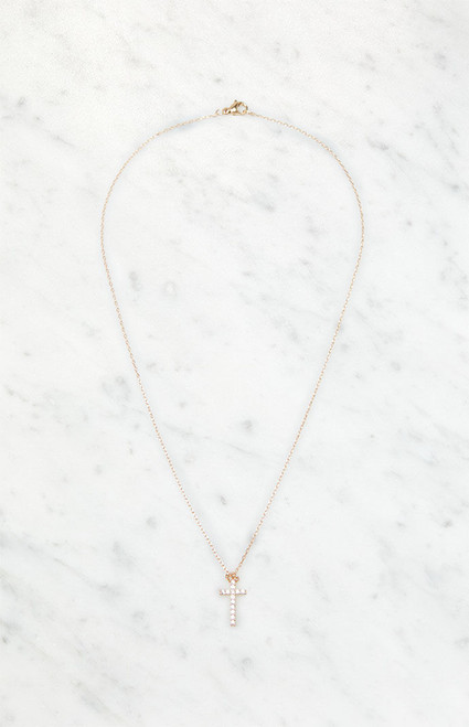 John Galt Women's Gold Cross Necklace - 0679601600047