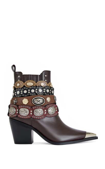 AZALEA WANG Women's Dusan Chocolate Western Boots - 0580611590110