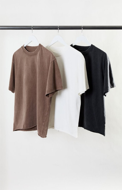Pacsun Men's 3 Pack Solid Color Cropped T-Shirts - 0120522800004