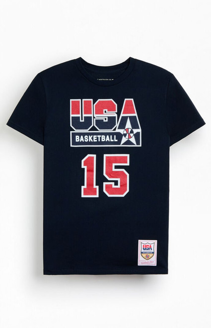 Mitchell & Ness Men's USA Basketball Magic Johnson T-Shirt - 0097514810064