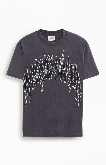 Pacsun Men's Handstyles Rhinestone T-Shirt - 0097522800325
