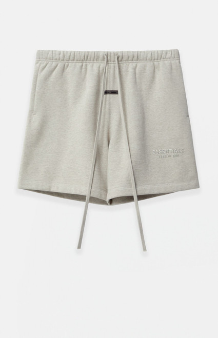 Fear of God ESSENTIALS Men's Heather Stone Soccer Fleece Sweat Shorts - 0160250500356969
