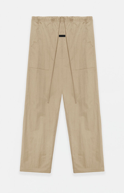 Fear of God ESSENTIALS Men's Desert Sand Textured Nylon Utility Pants - 0130250500430253