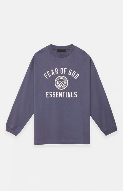 Fear of God ESSENTIALS Men's Marine University Long Sleeve T-Shirt - 0125250500615926