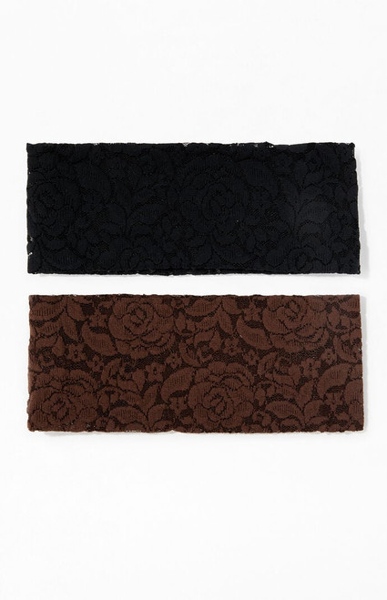 LA Hearts Women's 2 Pack Rose Lace Headbands - 0673491390016