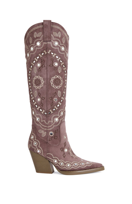 AZALEA WANG Women's Aamina Pink Western Boots - 0580611590109