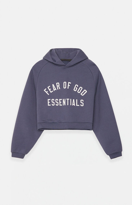 Fear of God ESSENTIALS Women's Marine Fleece Cropped Hoodie - 0192250500725926