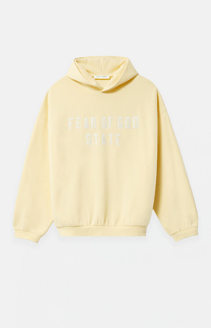 Fear of God ESSENTIALS Men's Garden Yellow '90s Fit Fleece Hoodie - 0192250500826122