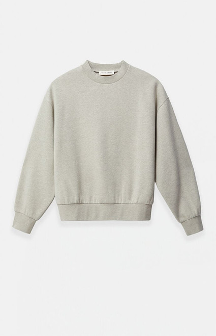 Fear of God ESSENTIALS Men's Heather Stone Classic Fleece Crew Neck Sweatshirt - 0192250500786969