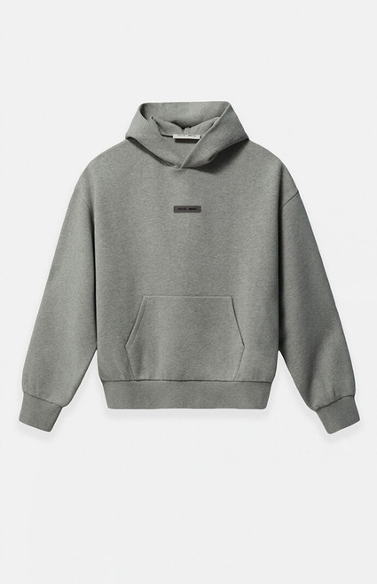Fear of God ESSENTIALS Men's Concrete Heather Classic Fleece Hoodie - 0192250500816345