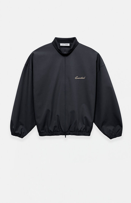 Fear of God ESSENTIALS Men's Vintage Black Signature Full Zip Track Jacket - 0202609930067103