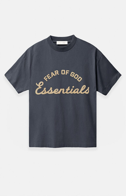 Fear of God ESSENTIALS Men's Faded Iron Grey Training â90s Short Sleeve T-Shirt - 0125468680113343