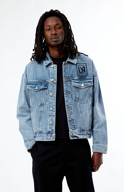 MLS Men's LA Football Club Medium Blue Jean Jacket - 0201454210010