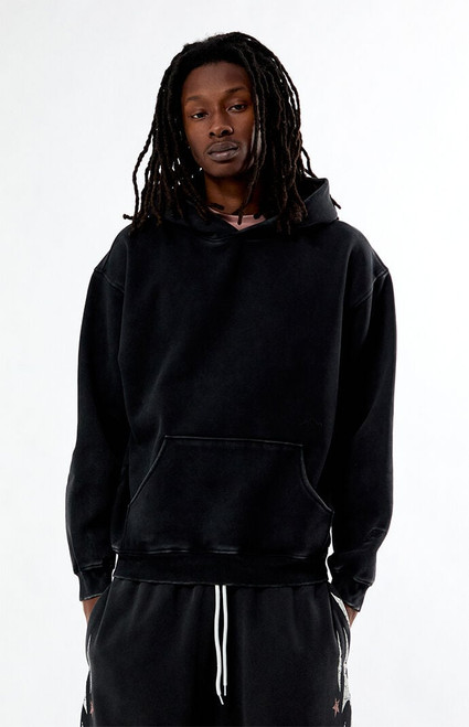 Pacsun Men's Washed Black Hoodie - 0193522800031