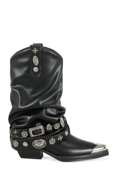 AZALEA WANG Women's Ashraf Black Western Booties - 0580611590117