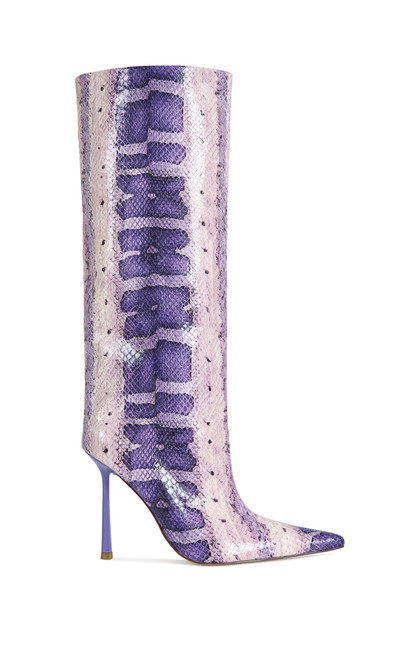 AZALEA WANG Women's Madeye Purple Snake Stiletto Boots - 0580611590137