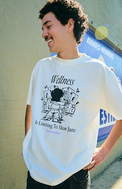 LAVENDER Men's x Slow Jamz Wellness T-Shirt - 0097603260856