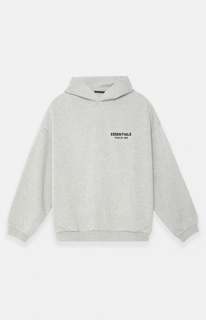 Fear of God ESSENTIALS Men's Light Heather Grey Fleece Hoodie - 0192250500715127
