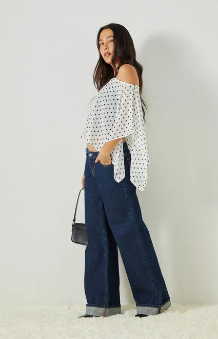 Beverly and Beck Women's Coco Polka Dot Chiffon Poncho - 0731461580028