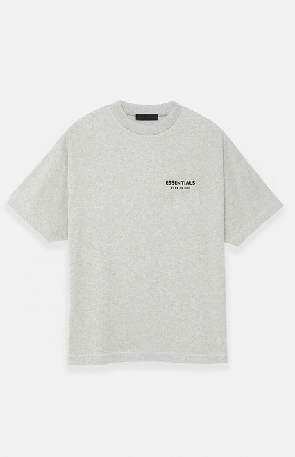 Fear of God ESSENTIALS Men's Light Heather Grey Crew Neck T-Shirt - 0125250500605127