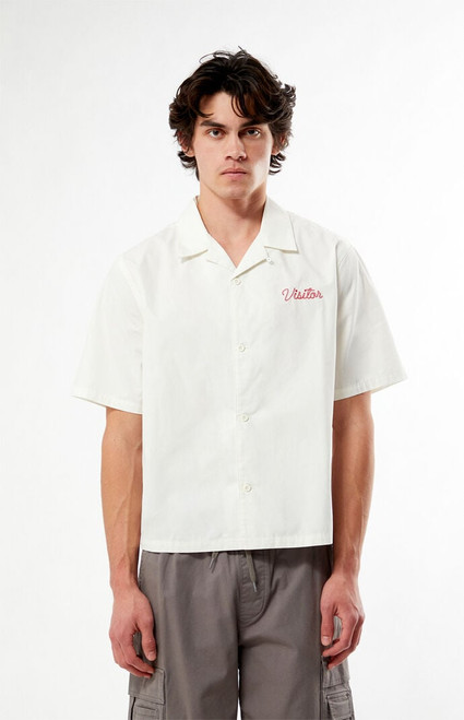 Pacsun Men's Farms White Woven Camp Shirt  - 0180611110010