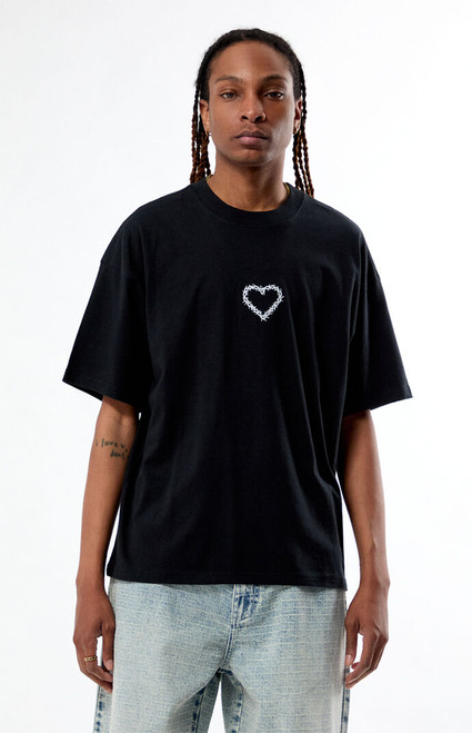 Pacsun Men's Thorn Heart Embroidered T-Shirt - 0120468680479