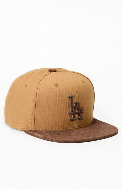 Mitchell & Ness Men's Tan MLB LA Dodgers 100th Anniversary Strapback Hat - 0641514810035