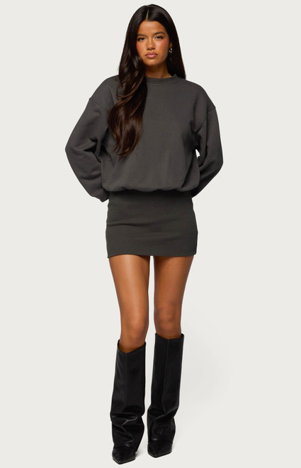 Edikted Women's Jannah Sweatshirt Mini Dress - 0271609690027