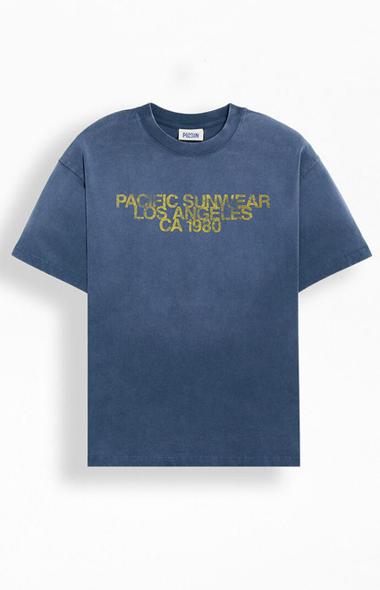 Pacsun Men's Navy Faded T-Shirt - 0097603260870
