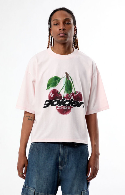 Pacsun Men's Golden Cropped Boxy T-Shirt - 0120522800103