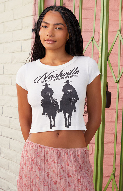 John Galt Women's Ashlyn Nashville Cropped T-Shirt - 0790601600504