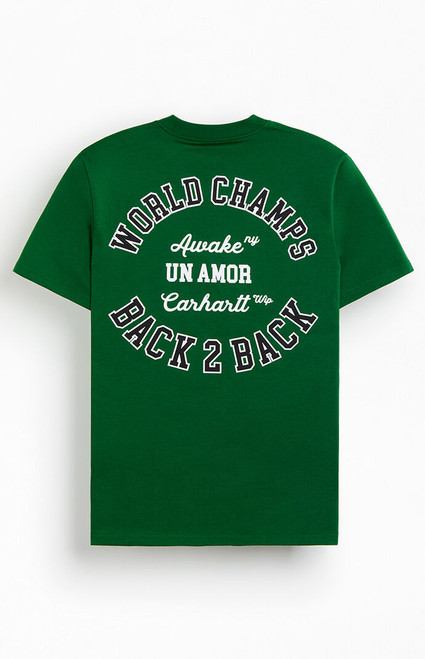 Awake NY Men's x Carhartt Green Pocket T-Shirt - 0125603440045