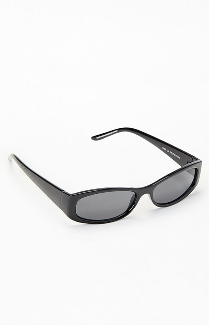 Pacsun Women's Romy Black Rectangle Sunglasses - 0650611000010