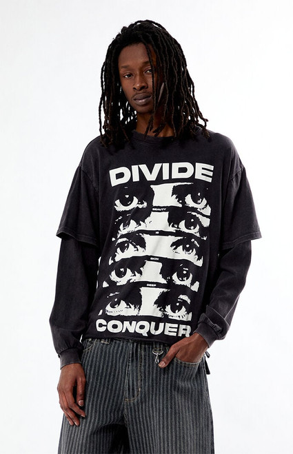 Pacsun Men's Divide 2fer Long Sleeve T-Shirt - 0126468680004