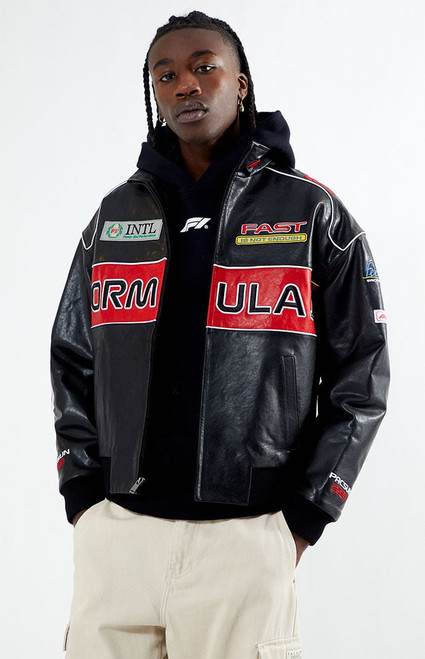 Formula 1 Men's x PacSun Leather Pole Position Jacket - 0201491920046