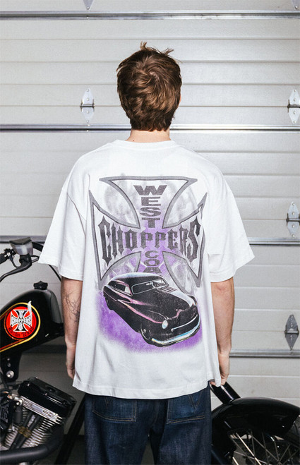 West Coast Choppers Men's Purple Hue Cropped T-Shirt - 0097603260908