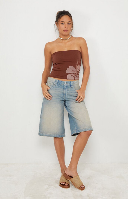 Your Favorite Women's Hibiscus Tube Top - 0702461580063
