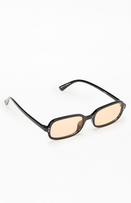 Pacsun Men's Black Rectangle Sunglasses - 0621003320020