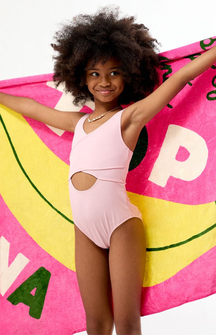 Pacsun Kids Kids Pink Cutout One Piece Swimsuit - 0786451180030