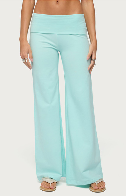 Edikted Women's Wide Leg Foldover Pants - 0268609690021