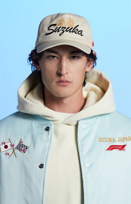 Formula 1 Men's x Pacsun Suzuka Cream Racing Snapback Hat - 0641603260081