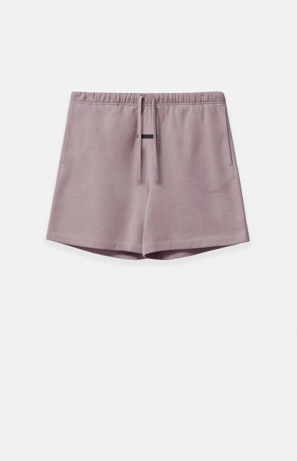 Fear of God ESSENTIALS Men's Kids Faded Mauve Signature Classic Sweat Shorts - 0785468680098
