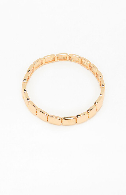 John Galt Women's Gold Square Link Bracelet - 0679601600308